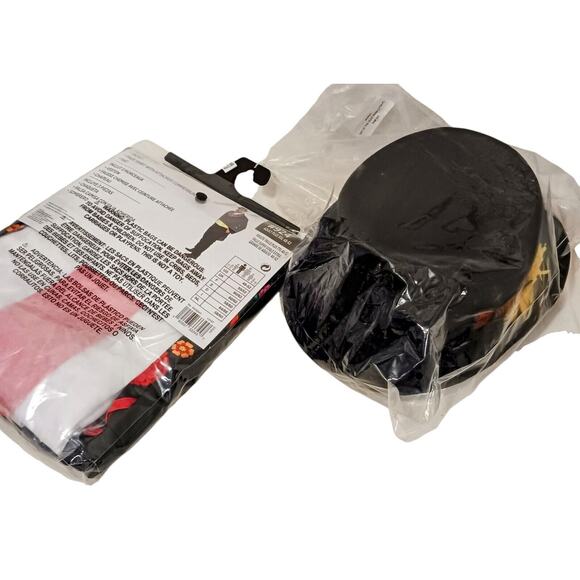 Halloween Day of the Dead Costume Adult Plus Sz XXL 48-52 BLACK Jacket 3 PIECES - Picture 10 of 13